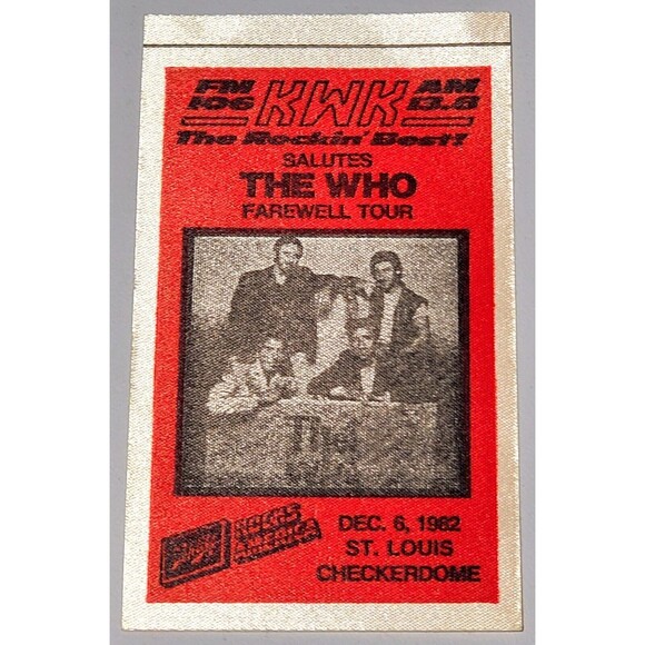 THE WHO Concert Ticket Lot Ephemera Program Sticker St Louis Checkerdome VTG '82 - Picture 7 of 16